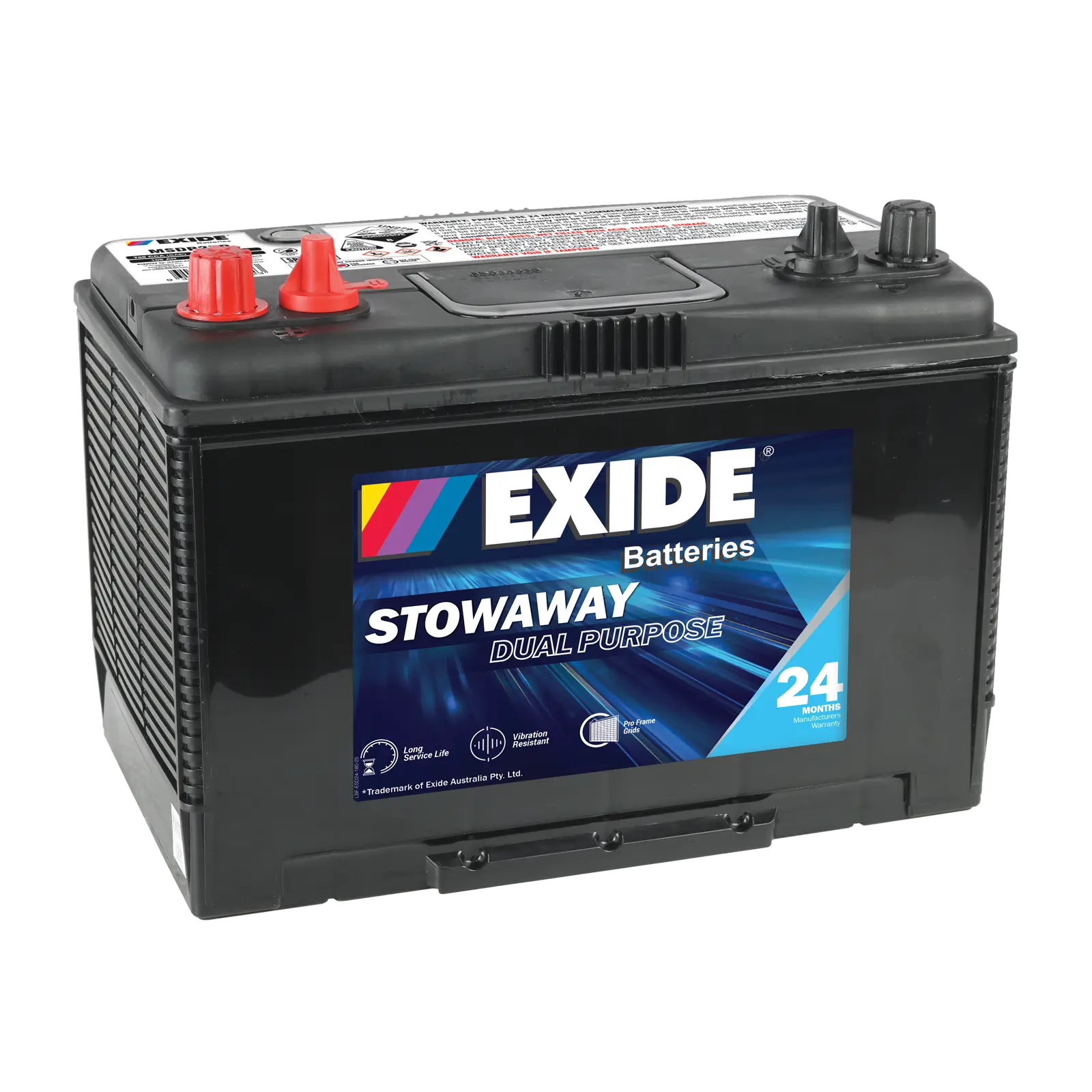 Exide MSDP27D 12V Marine Battery - 780CCA, 190min RC, 105Ah. Ideal Marine Vehicles.