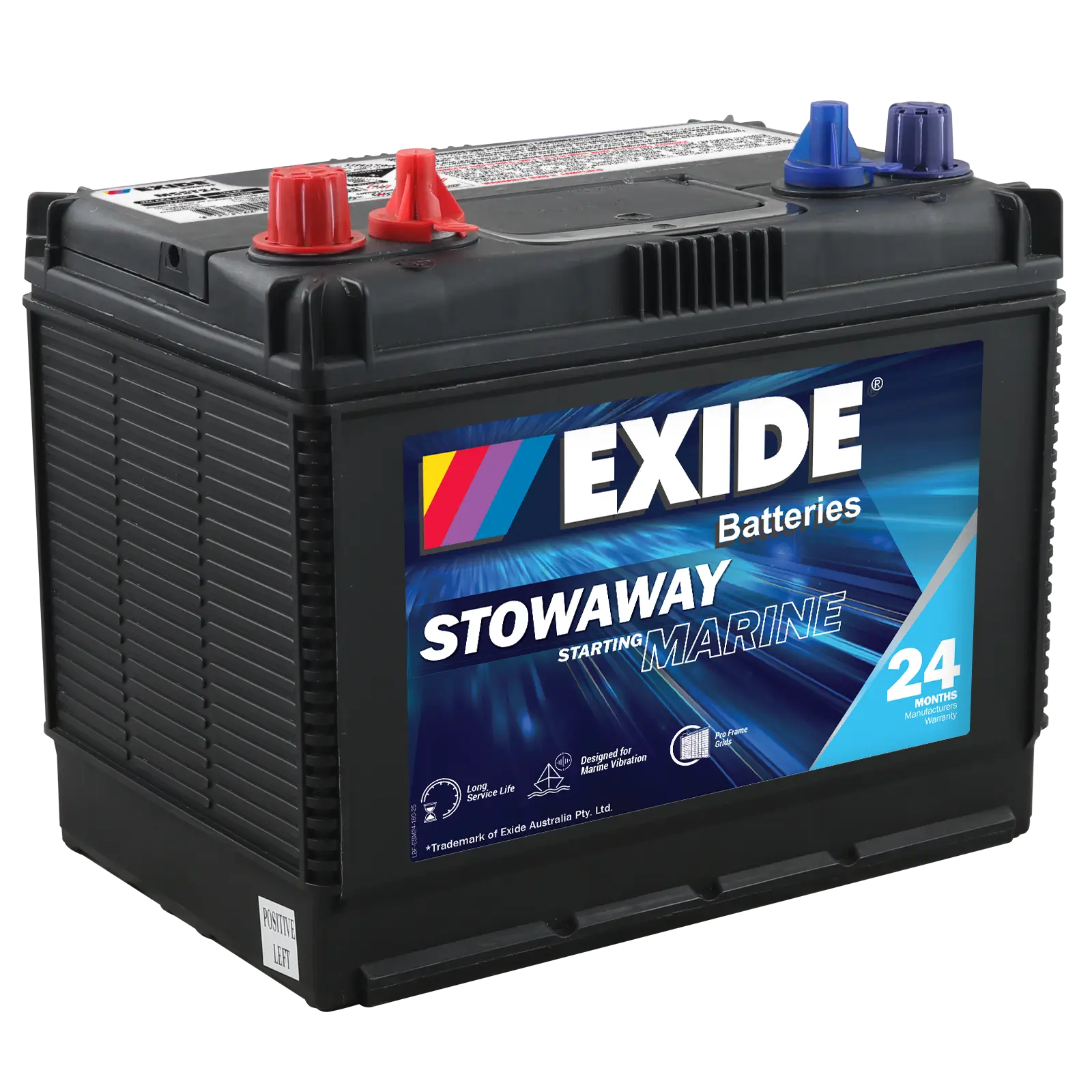 Exide MSST24 12V Marine Battery - 700CCA, 160min RC, 80Ah. Ideal Marine Vehicles.