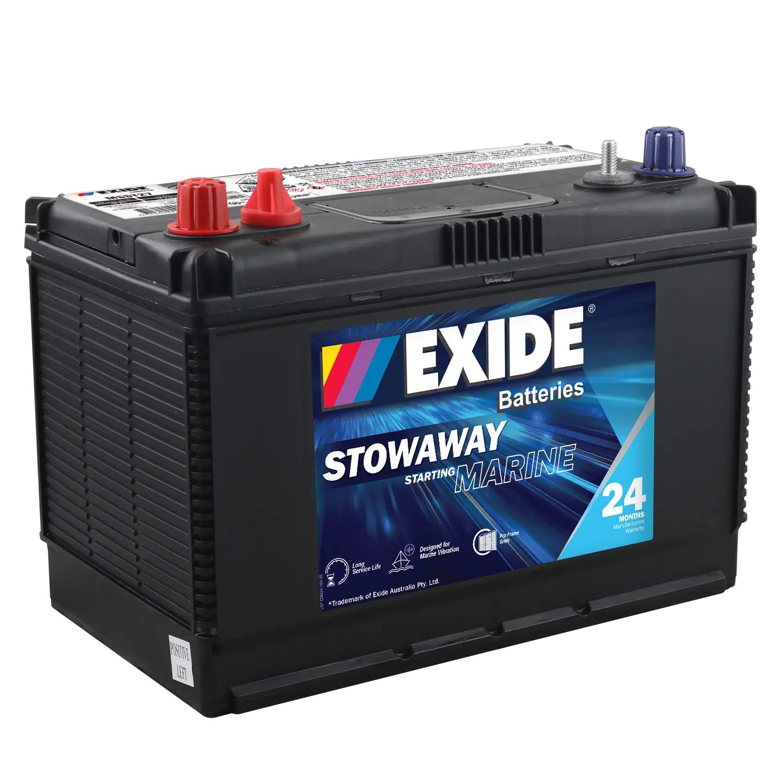 Exide MSST27 12V Marine Battery - 750CCA, 170min RC, 90Ah. Ideal Marine Vehicles.