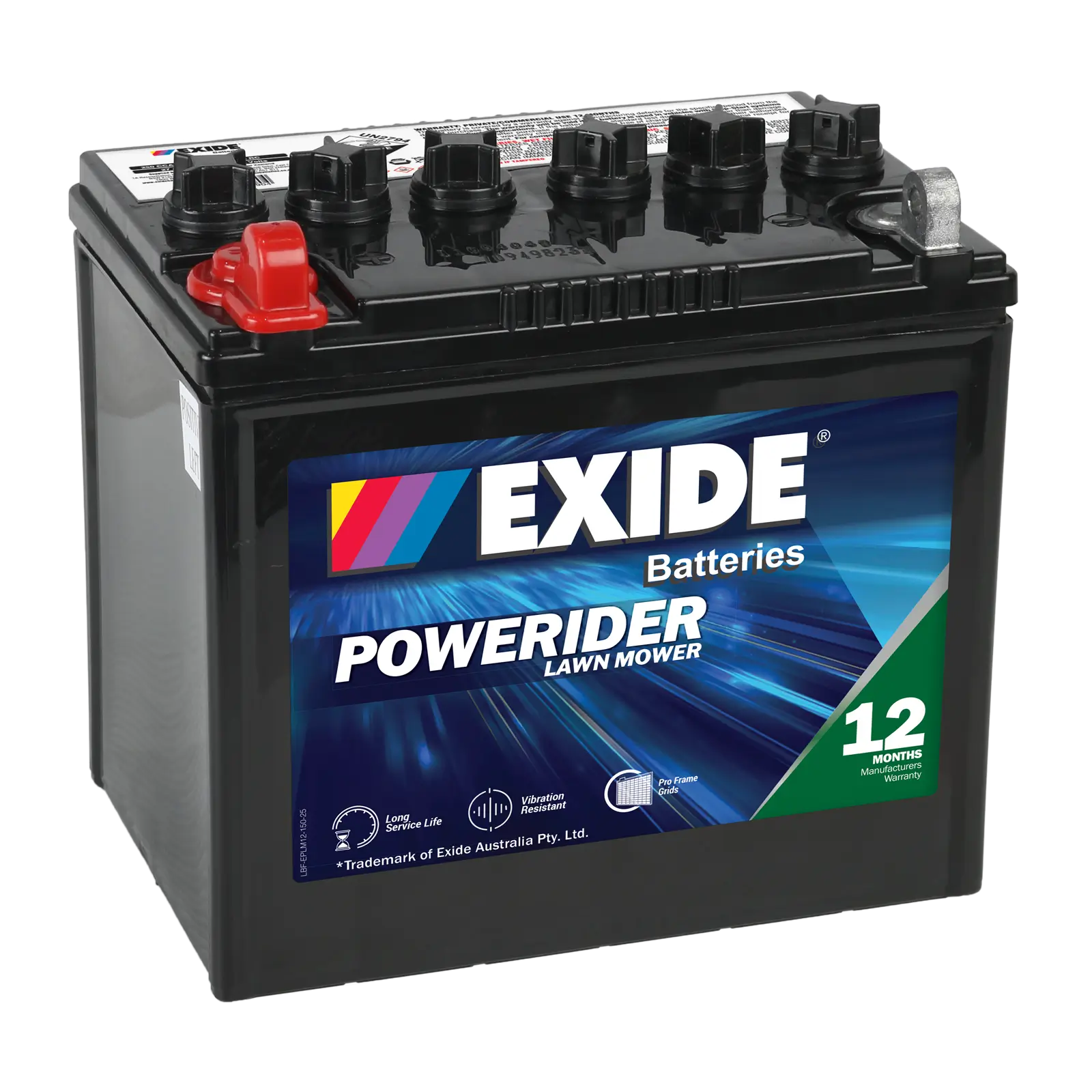 Exide N06 12V Maintainable Lead Acid Battery - 250CCA, 27AH, 35min RC. Ideal for Lawn Mowers