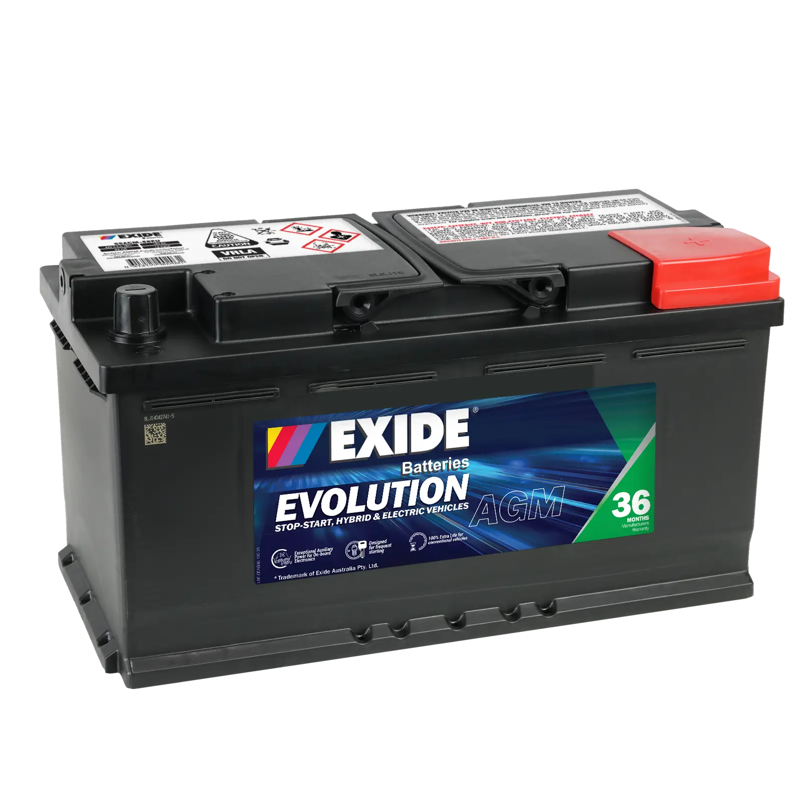 Exide SSAGM-88EU 12V AGM Battery - 850CCA, 160min RC, 92Ah. Ideal for Stop-Start, Hybrid & Electric Vehicles.