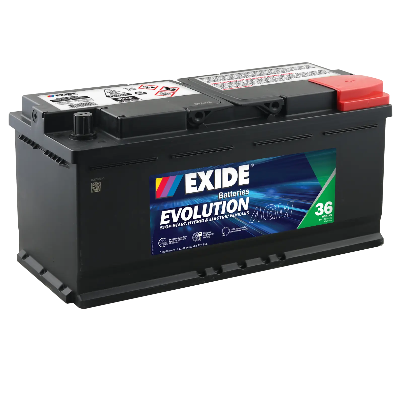 Exide SSAGM-95EU 12V AGM Battery - 950CCA, 205min RC, 105Ah. Ideal for Stop-Start, Hybrid & Electric Vehicles.