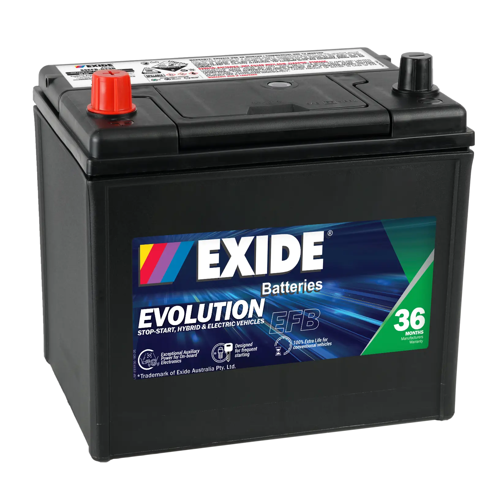 Exide SSEFB-D23R 12V Stop-Start EFB Battery - 650CCA, 65Ah, 110min RC. Ideal for Stop-Start, Hybrid & Electric Vehicles.