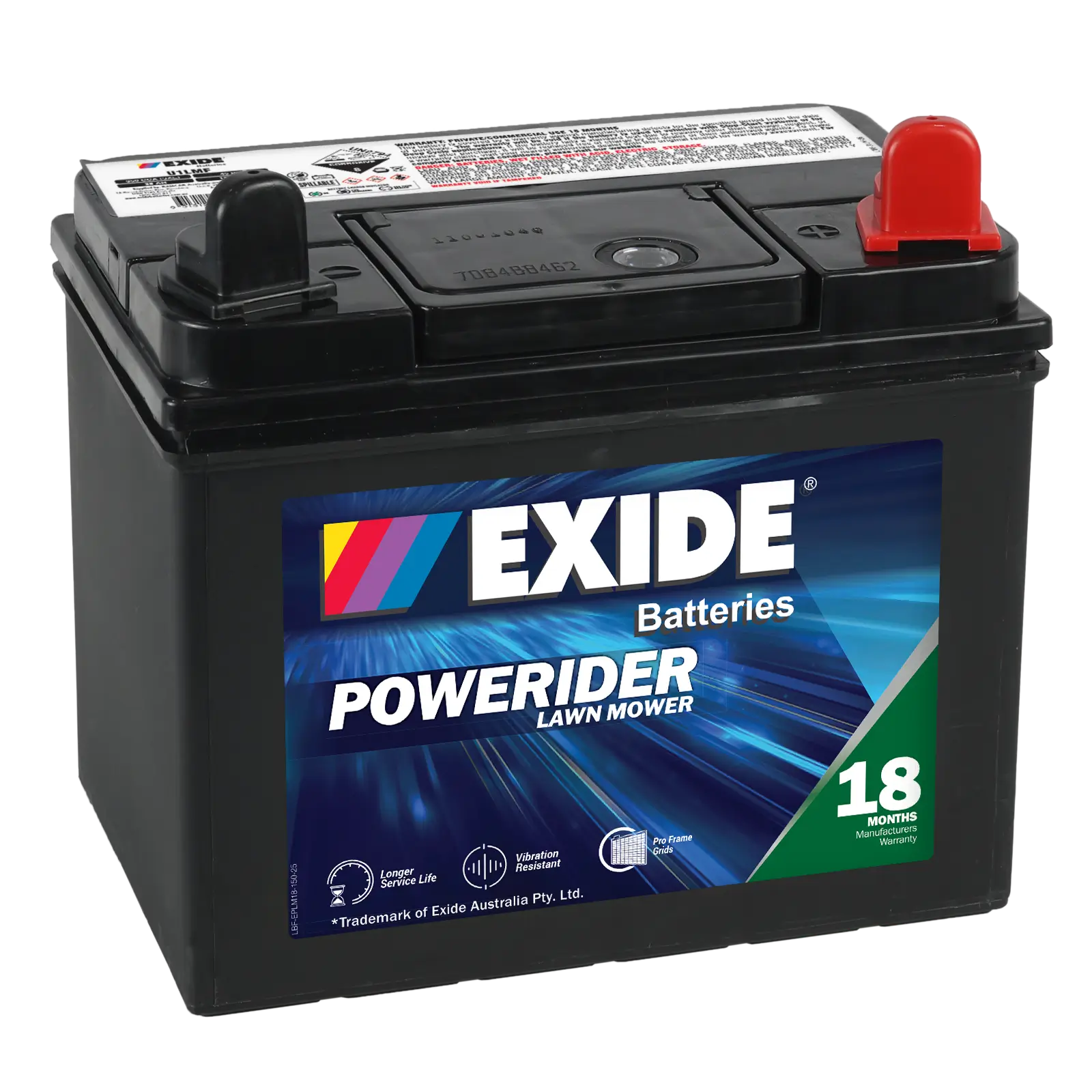 Exide U1LMF 12V Sealed Maintenance-Free Battery - 350CCA, 45min RC, 35AH. Ideal for Lawn Mowers