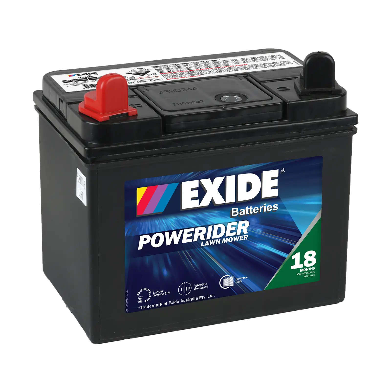 Exide U1RMF 12V Sealed Maintenance-Free Battery - 350CCA, 45min RC, 35AH. Ideal for Lawn Mowers