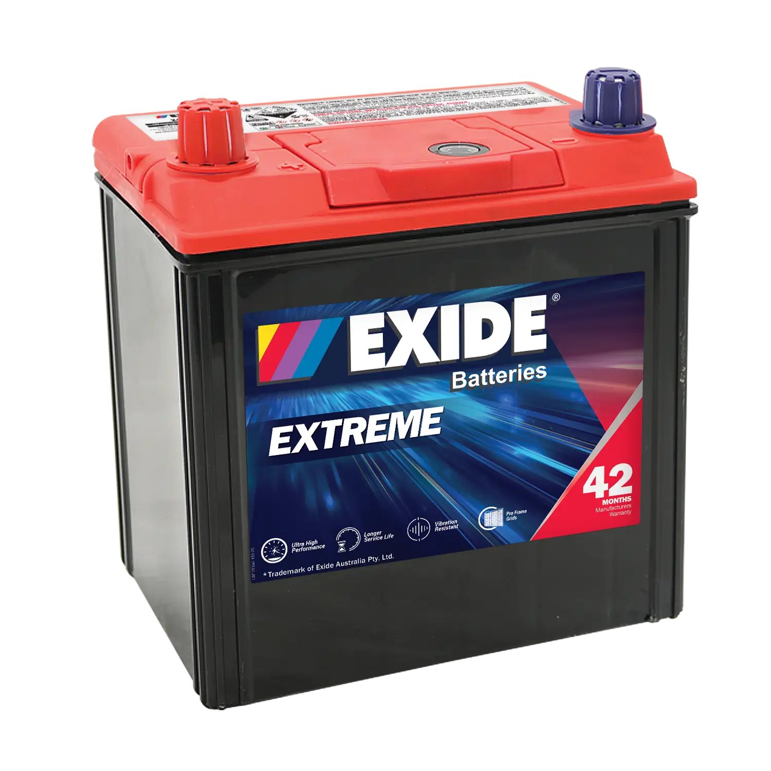Exide X40DMF 12V Conventional Battery - 480CCA, 56Ah, 90min RC. Ideal for Passenger Vehicles.