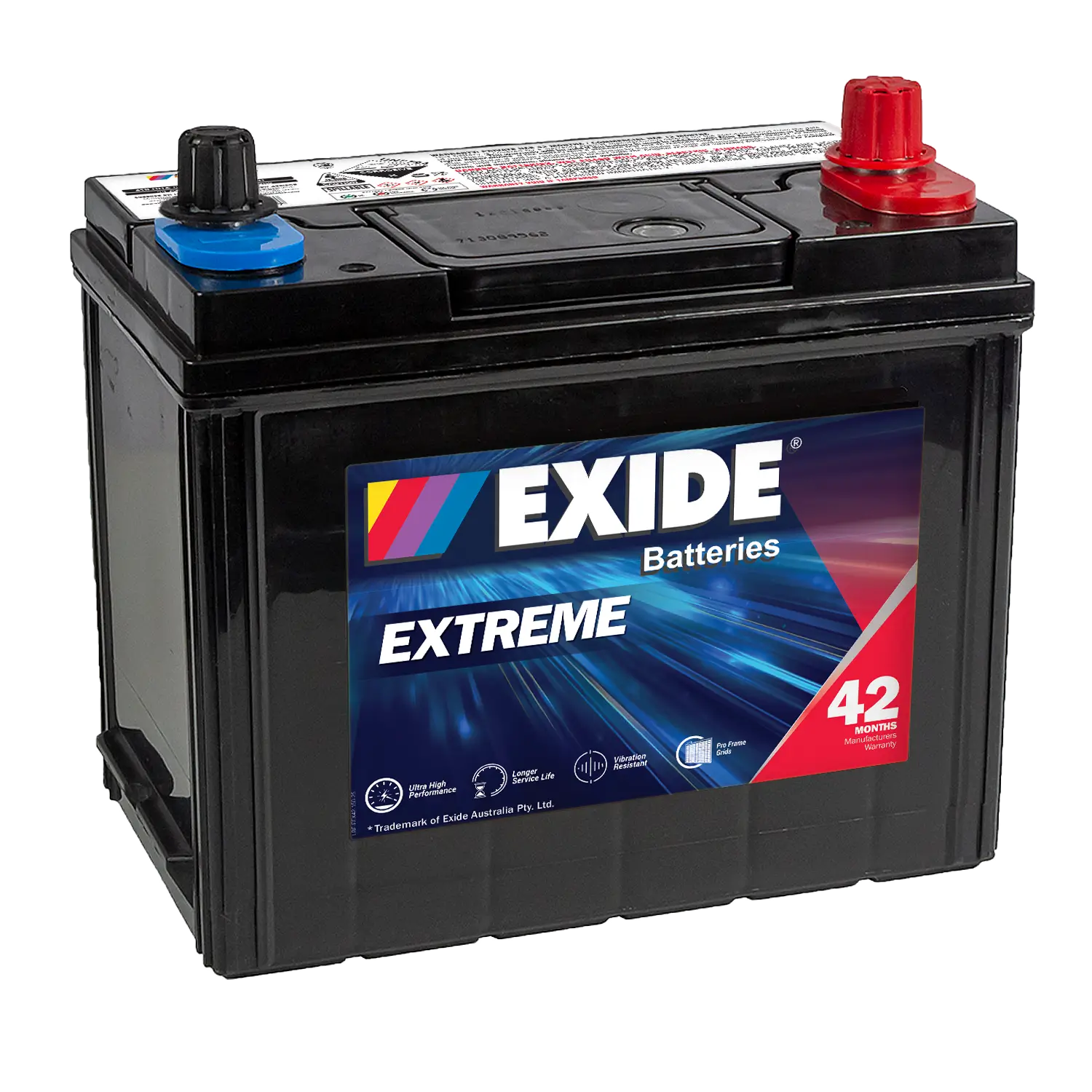 Exide X43MF 12V Conventional Battery - 410CCA, 44Ah, 60min RC. Ideal for Passenger Vehicles.