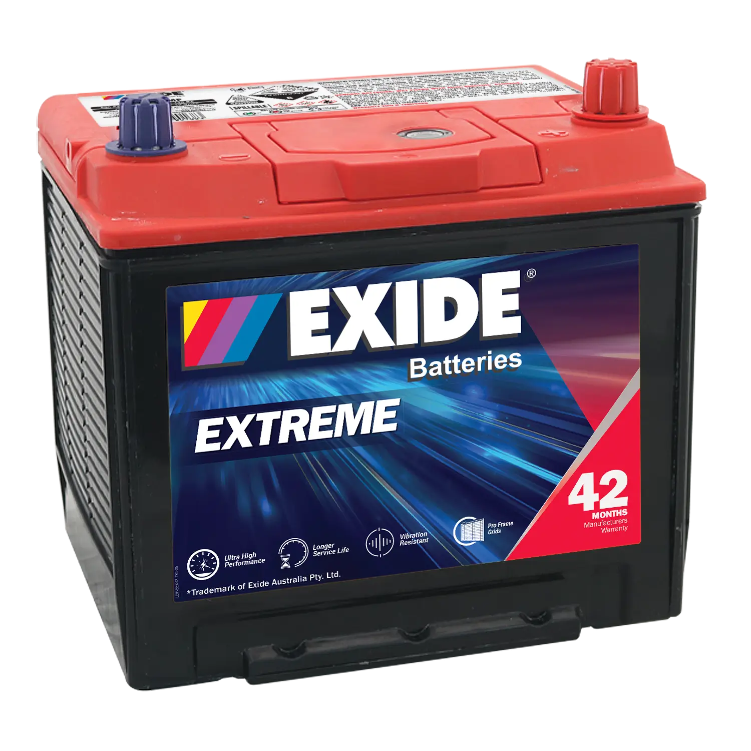 Exide X55D23CMF 12V Conventional Battery - 650CCA, 75Ah, 125min RC. Ideal for Passenger Vehicles.