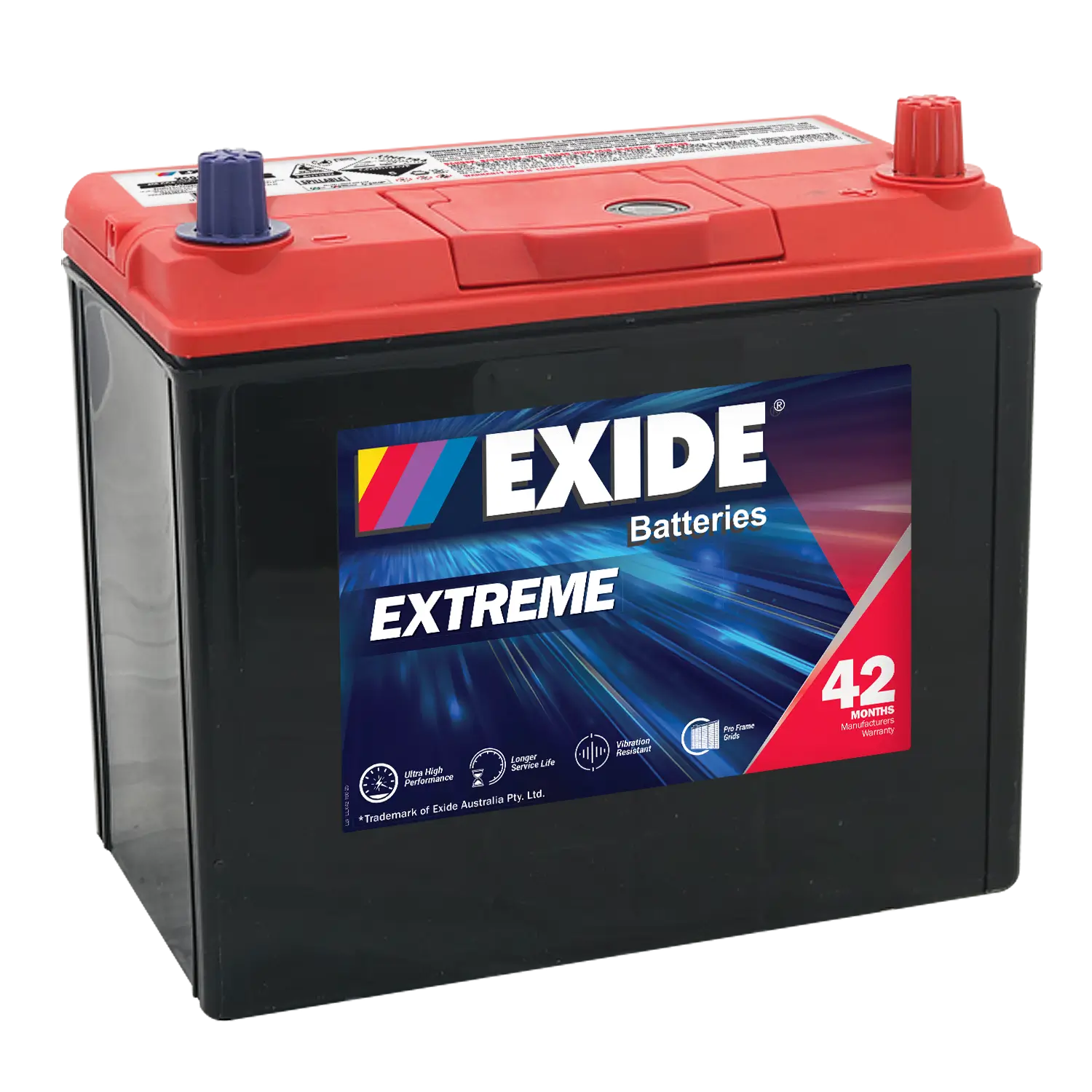 Exide X60CPMF 12V Conventional Battery - 480CCA, 56Ah, 90min RC. Ideal for Passenger Vehicles.