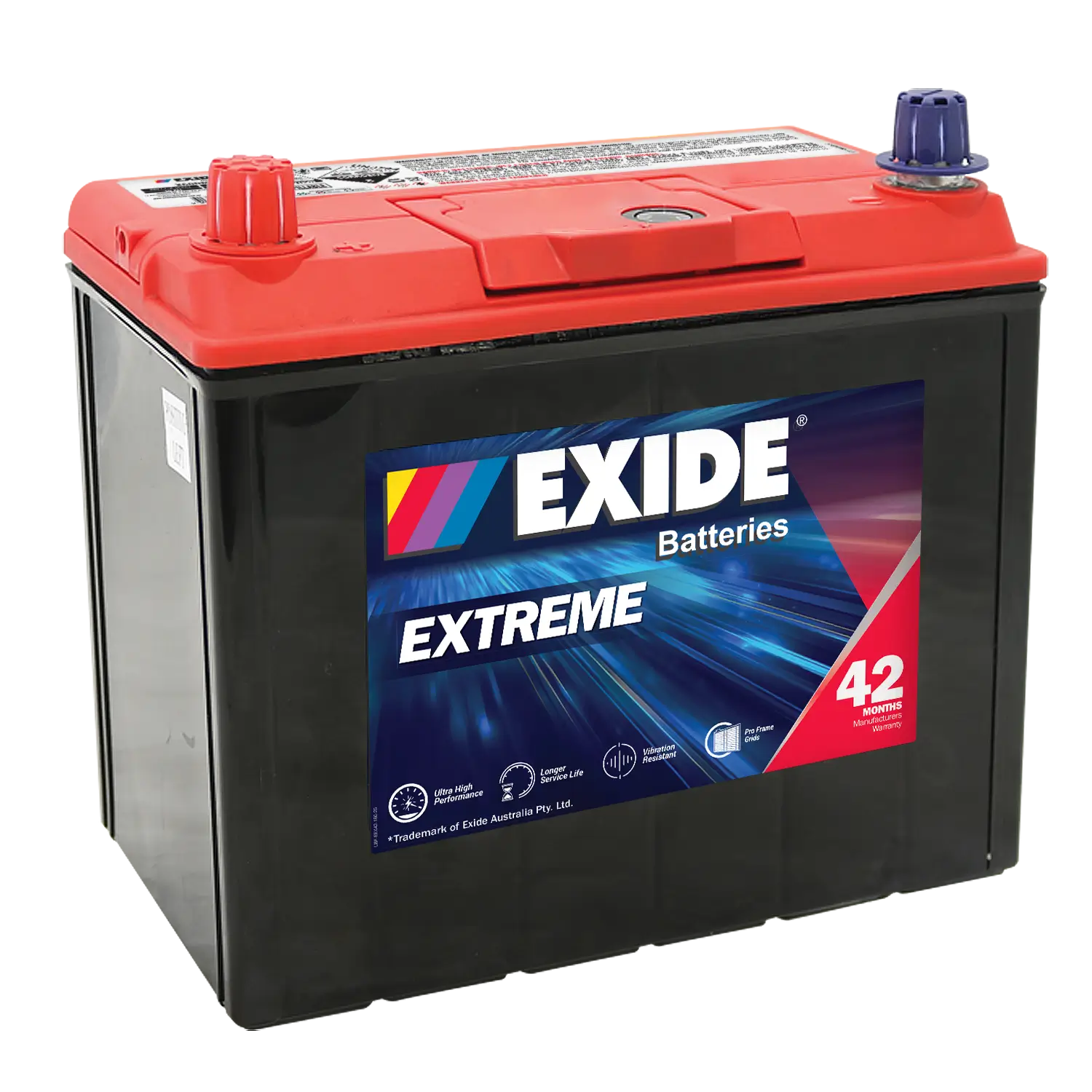 Exide X60DMF 12V Conventional Battery - 480CCA, 56Ah, 90min RC. Ideal for Passenger Vehicles.