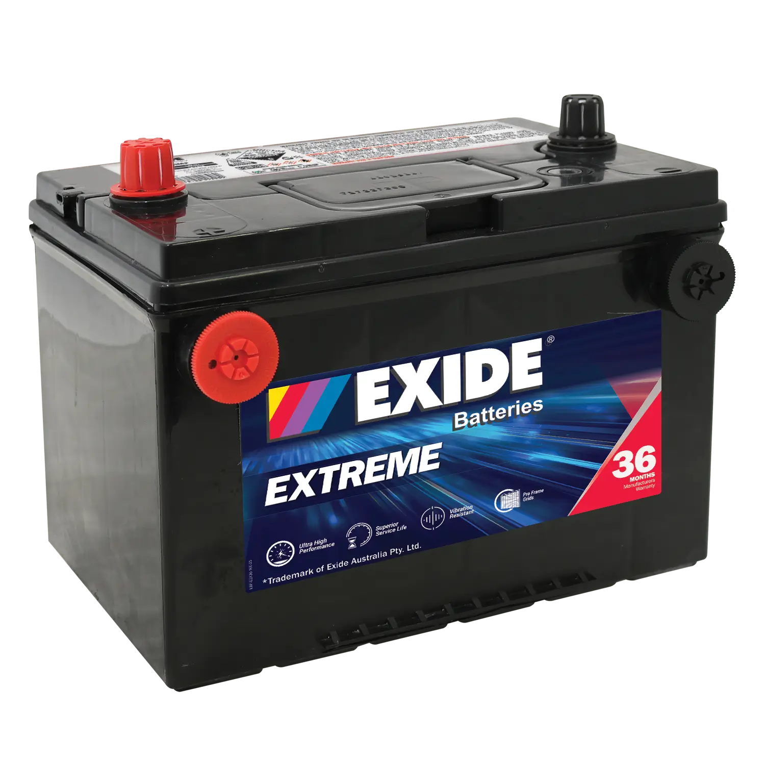 Exide XDIN100L 12V Conventional Battery - 760CCA, 70AH, 120min RC. Ideal for US Automotives.