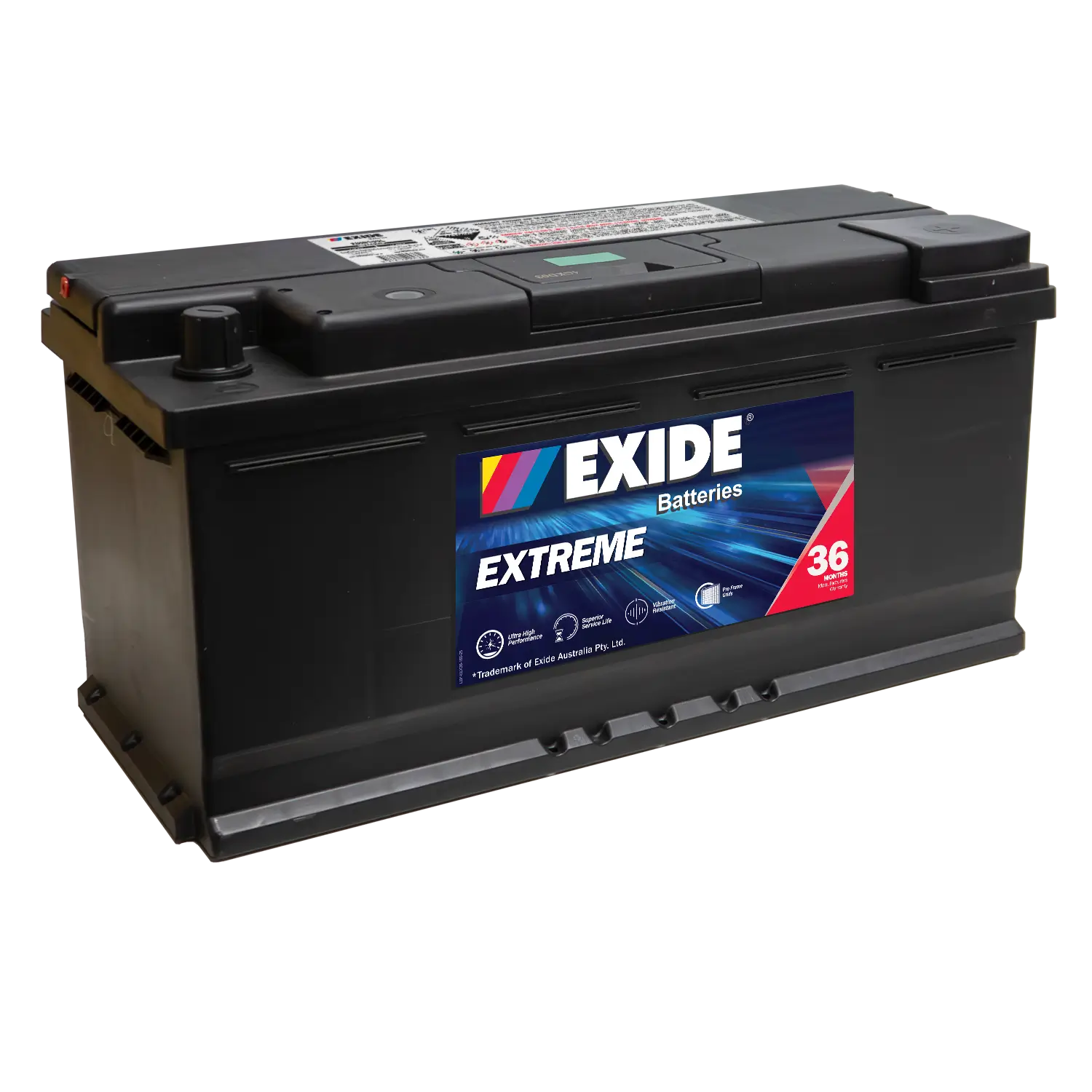 Exide XDIN100L 12V Conventional Battery - 950CCA, 110AH. Ideal for European Automotives.