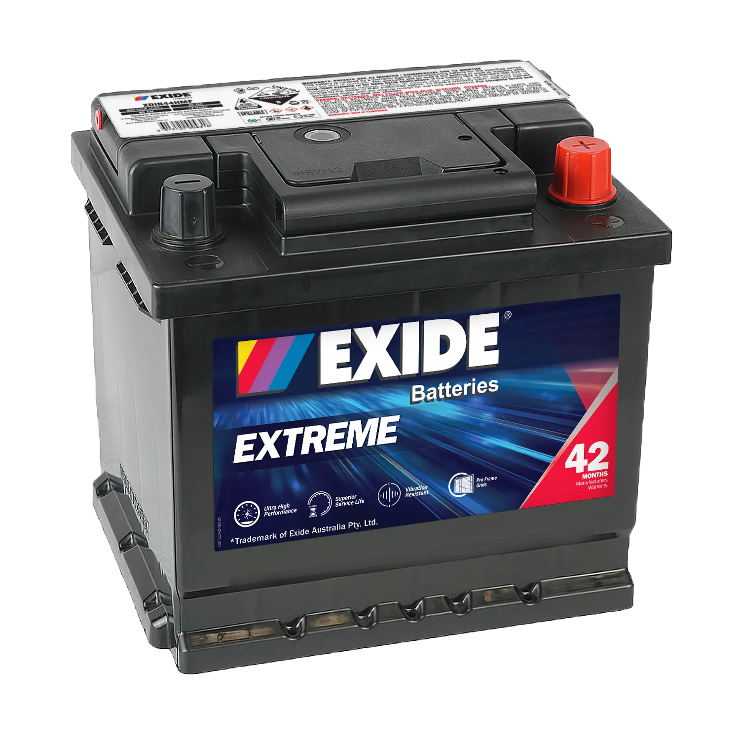 Exide XDIN44HMF 12V Conventional Battery - 420CCA, 50Ah, 85min RC. Ideal for European Automotives.