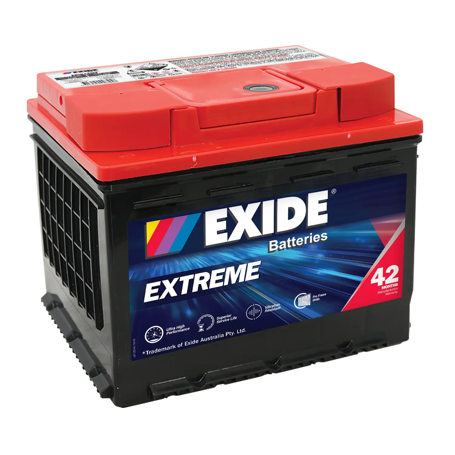 Exide XDIN44MF 12V Conventional Battery - 510CCA, 50Ah, 75min RC. Ideal for European Automotives.