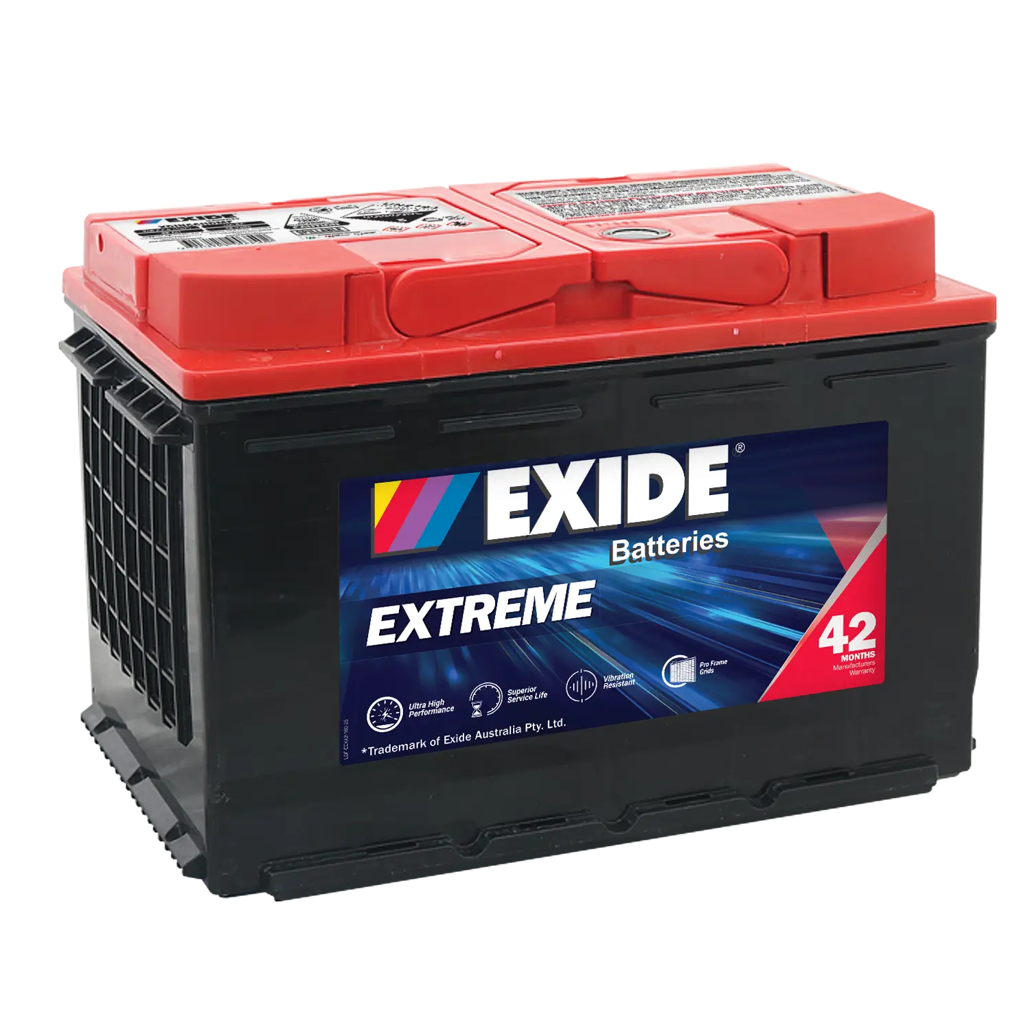 Exide XDIN66HDMF 12V Conventional Battery - 760CCA, 90Ah, 160min RC. Ideal for European Automotives.