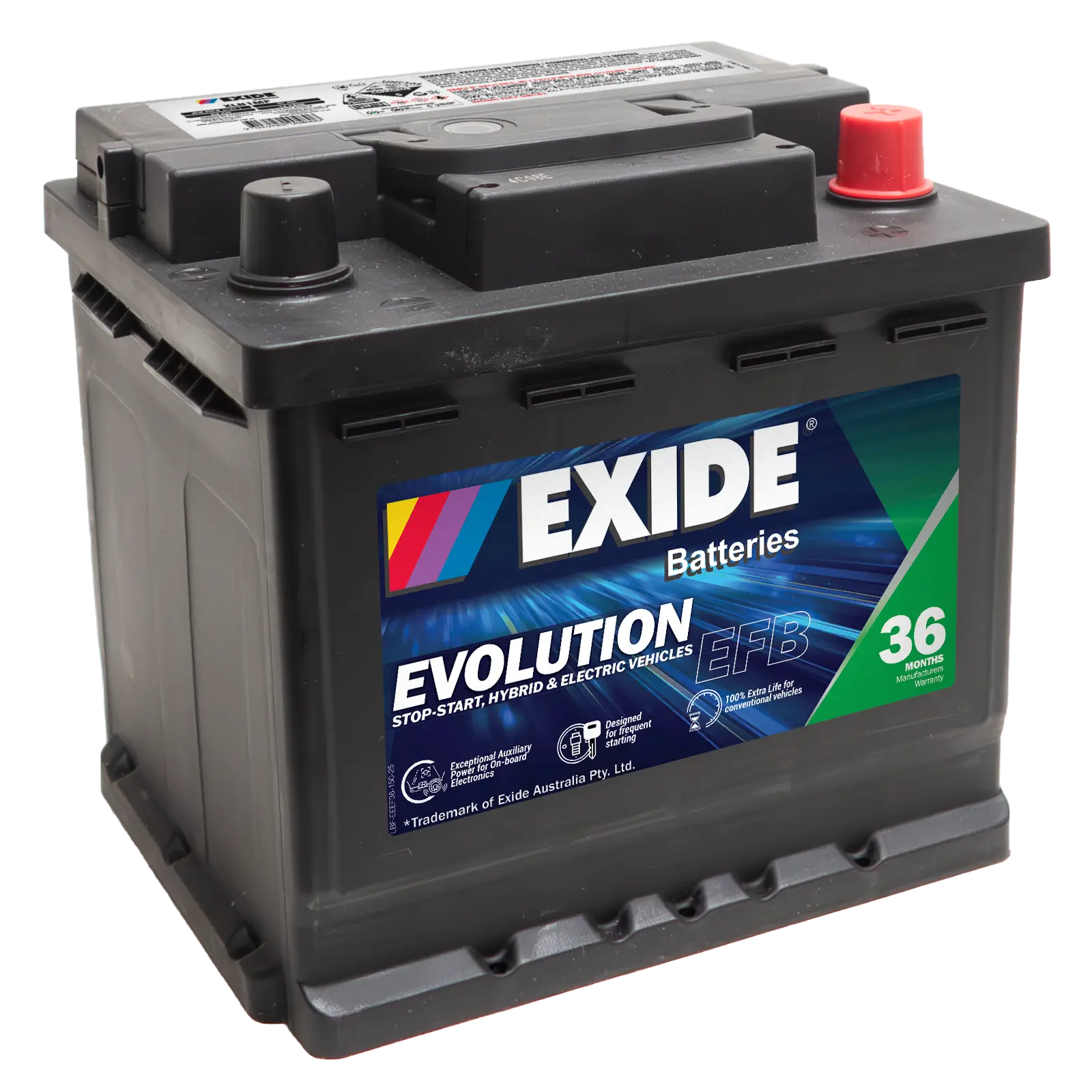 Exide XLN1MF 12V EFB Battery - 450CCA, 52Ah, 91min RC. Ideal for Hybrid & Electric Vehicles.