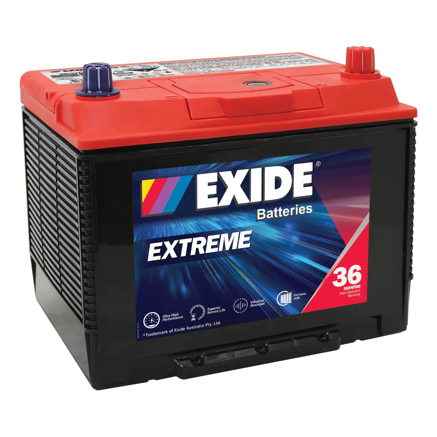 Exide XDIN100L 12V 4x4 Battery - 750CCA, 90AH, 160min RC. Ideal for SUV/4WD/Light Commercial Vehicles.