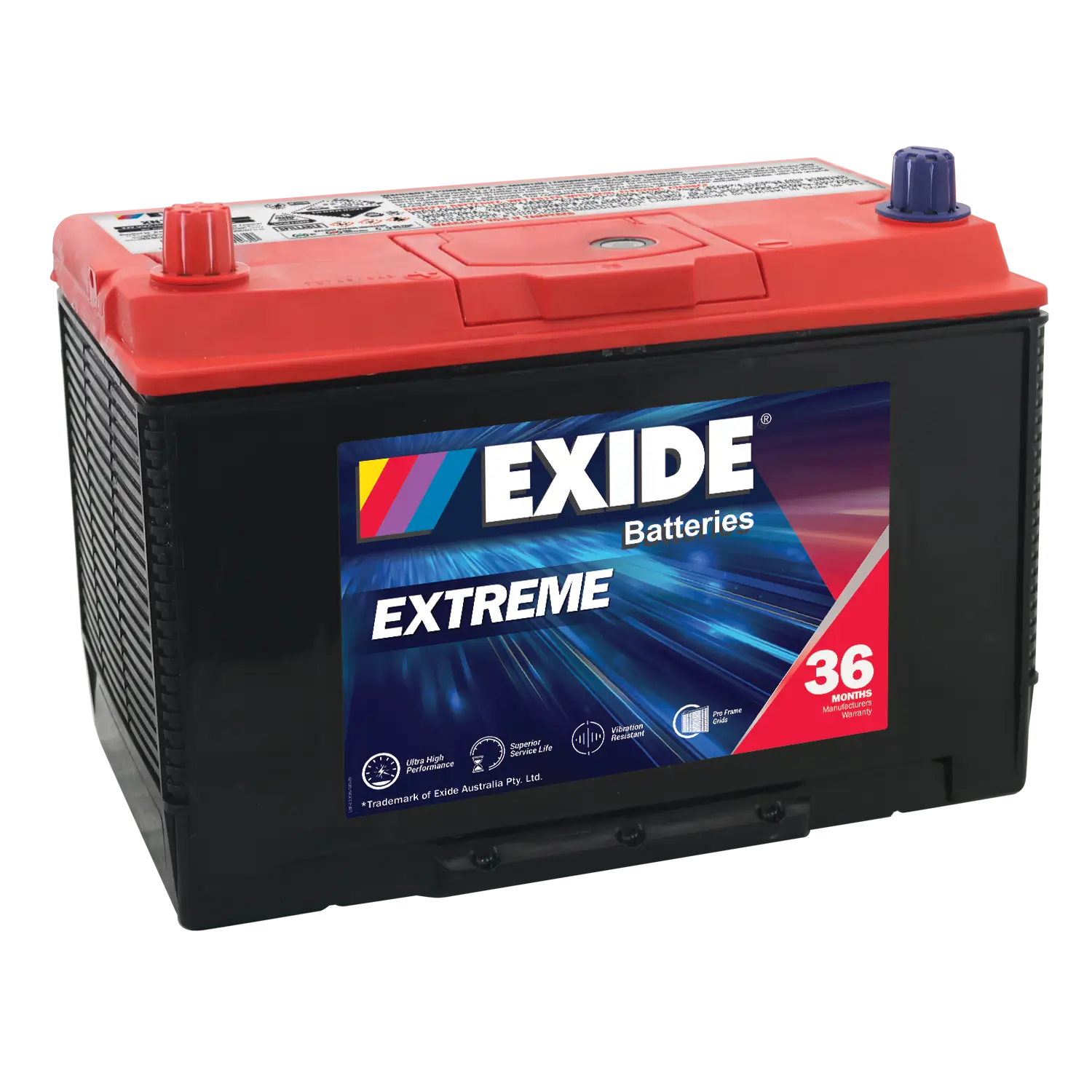 Exide XN70ZZMF 12V SMF Battery - 830CCA, 95AH, 185min RC. Ideal for SUV/4WD/Light Commercial Vehicles.