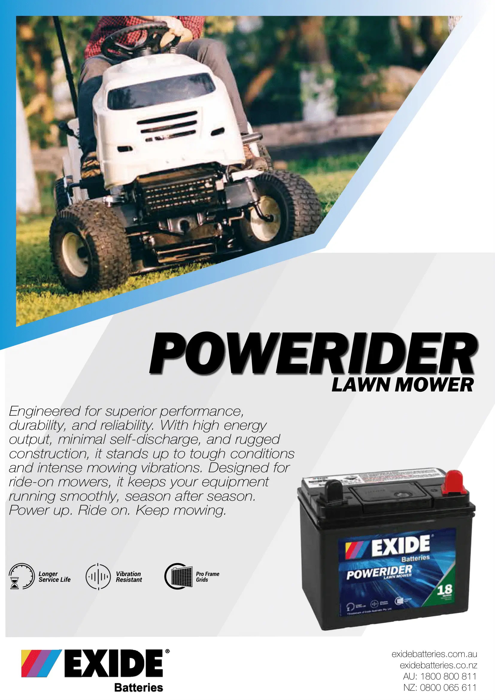 Exide Power Exide Powerider SKU Line Up - Exide Batteries